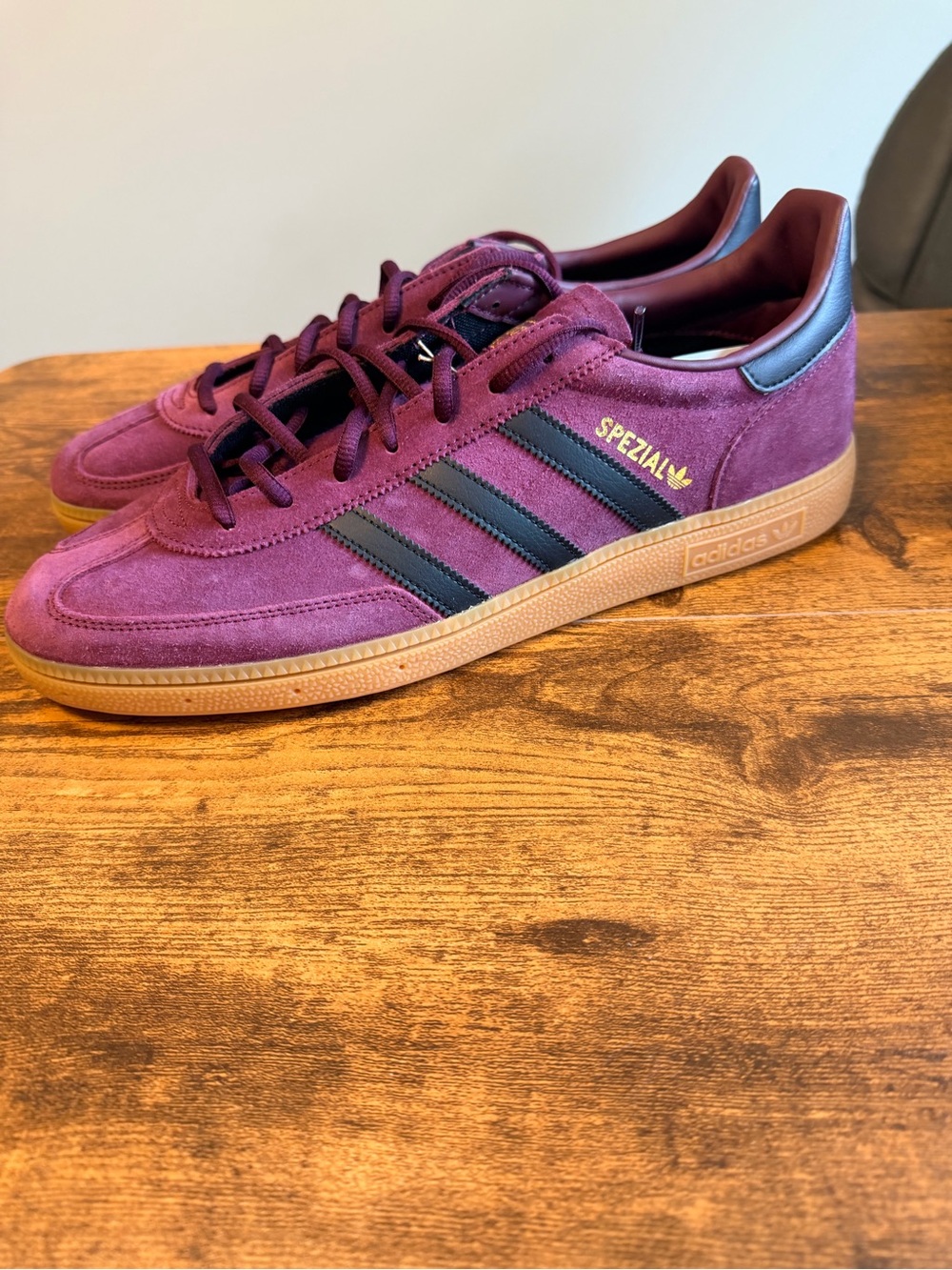 adidas Spezial Suede Trainer in Burgundy 13M